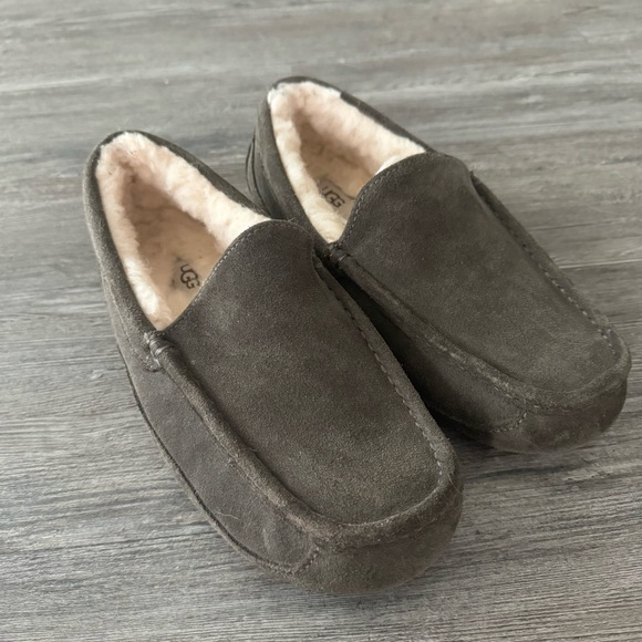 Ugg Men’s Ascot Slipper Shoe Loafer Gray 8 - Picture 2 of 9